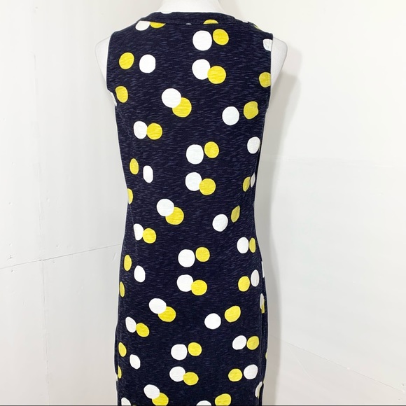 SOLD-Boden Polka Dot Navy Blue Sleeveless Tunic Dress - Picture 3 of 10